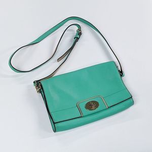 Kate Spade Hampton Road Juliana Teal/Green Leather Crossbody Bag